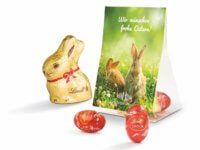 Oster Giveaways Werbetasche mit Osterhase und Eiern