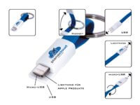 MagCable Schlüsselanhänger, Ladekabel, Micro-USB, USB-Lightning 
