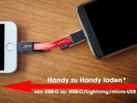 Handy zu Handy laden MagCable 5in1 slide Charging Cable